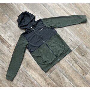 Columbia Unisex Green and Gray Fleece Jacket Sz L (14-16)